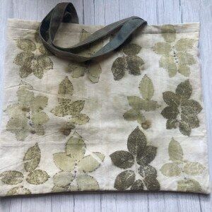 botanical leaf printed bag