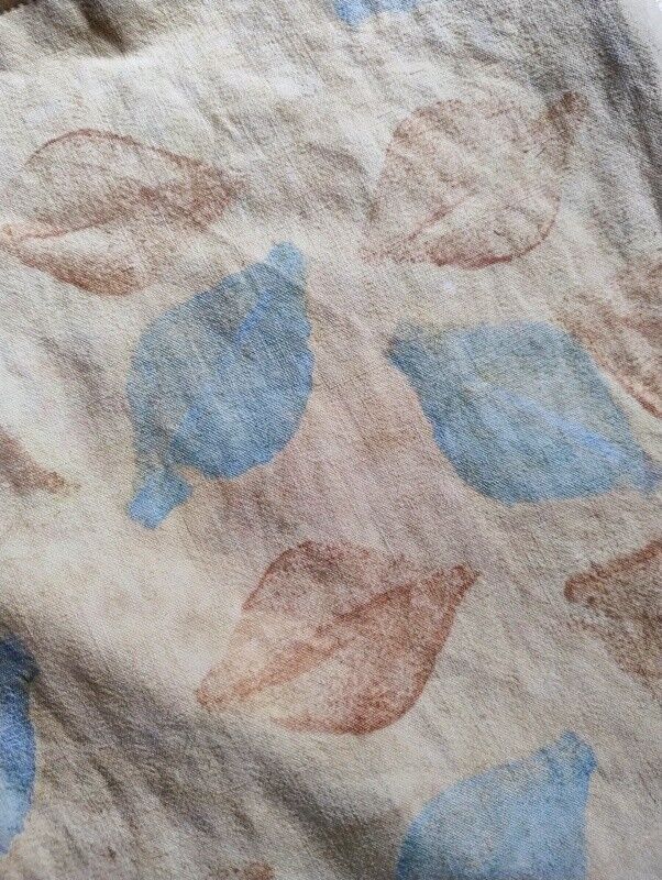 Natural printed and dyed cotton bag - Image 3